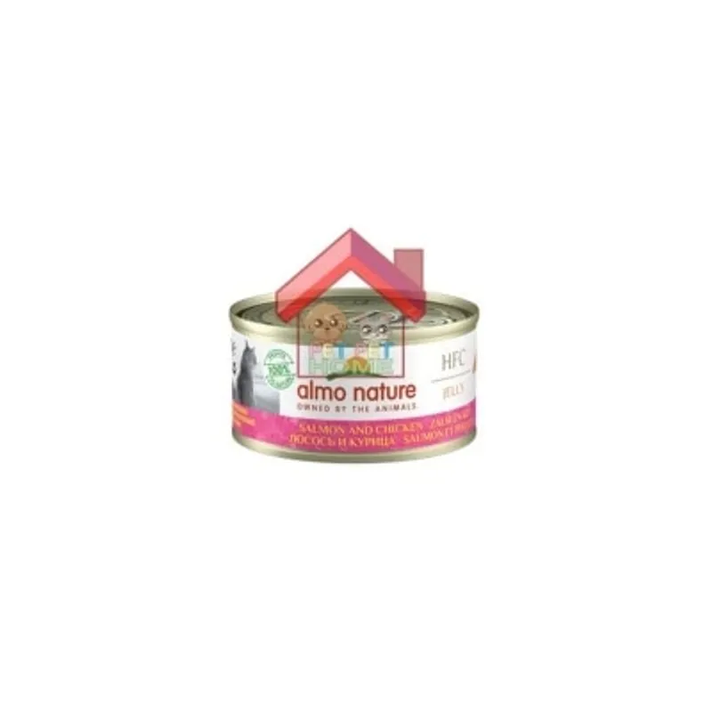 almo nature HFC Jelly - 雞肉三文魚 貓罐頭 70g [9030]