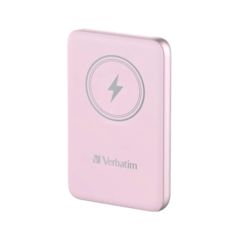 Verbatim 10000mAh PD20W + Qi15W 磁吸無線充電器 粉