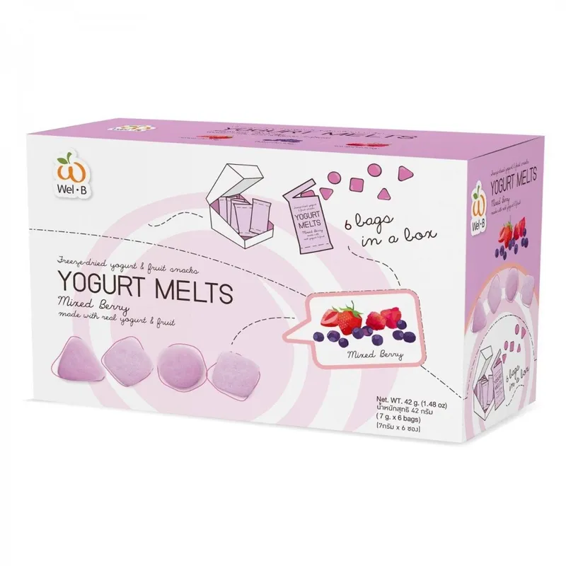 WEL-B 全天然冷凍乾燥乳酪片-混合雜苺(藍苺/草苺/覆盆苺) 42克