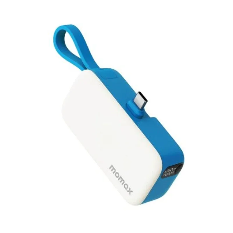 MOMAX 5000mAh內置可折疊USB-C移動電源(藍色) IP130B