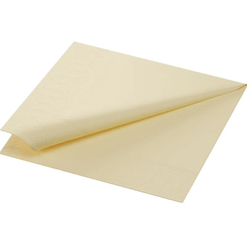 NAPKINS 3-PLY 1/4FLD 33CM CREAM