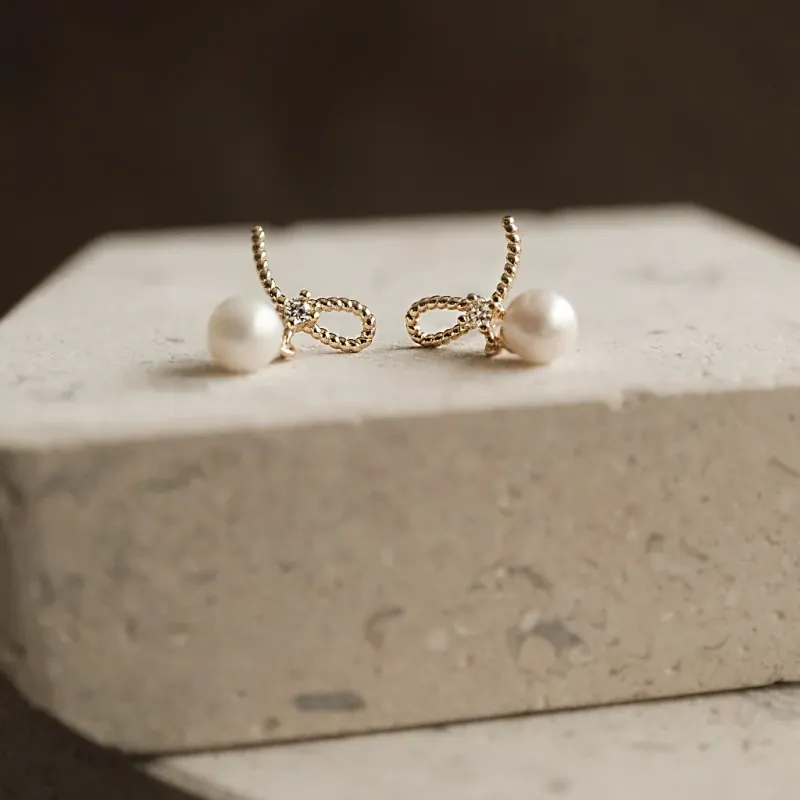Pearl Knot Earrings