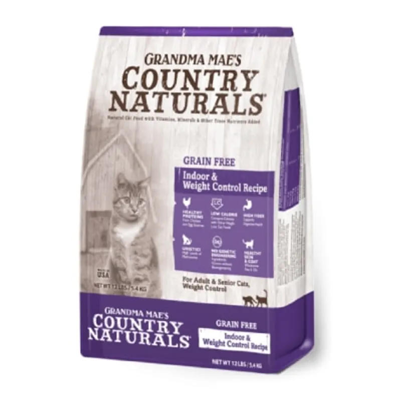 COUNTRY NATURAL Country Naturals 無穀物老貓/體重控制去毛球室內貓配方乾糧
