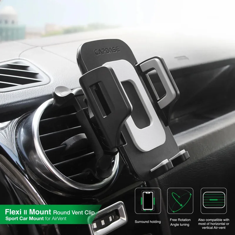 CAPDASE FLEXI II Sport Car Mount Round Air Vent Clip 運動車款圓型吹風口手機夾