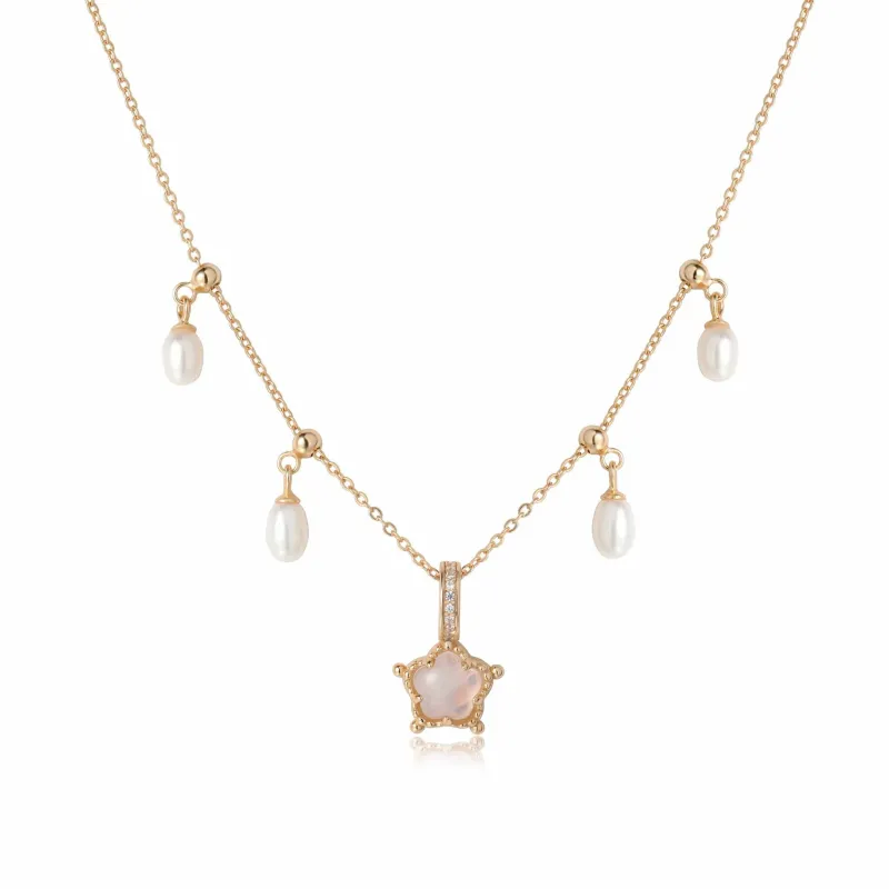 Bubble Flora Gold Necklace