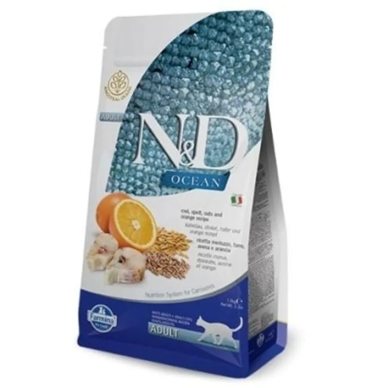 Farmina N&D Ancestral Grain Formula Fish & Orange Adult Cat 天然低敏低穀系列鯡魚+甜橙味 成貓糧 1.5kg