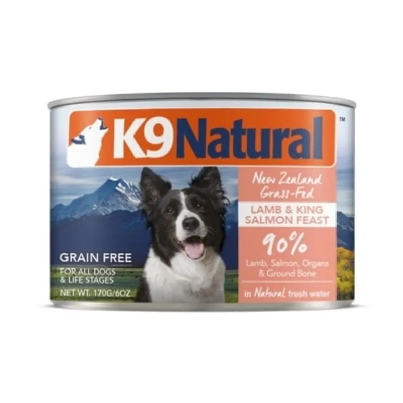 K9 Naturals [K9-C-LS170] - Lamb & King Salmon 羊肉、三文魚 無穀物主食狗罐頭 170g