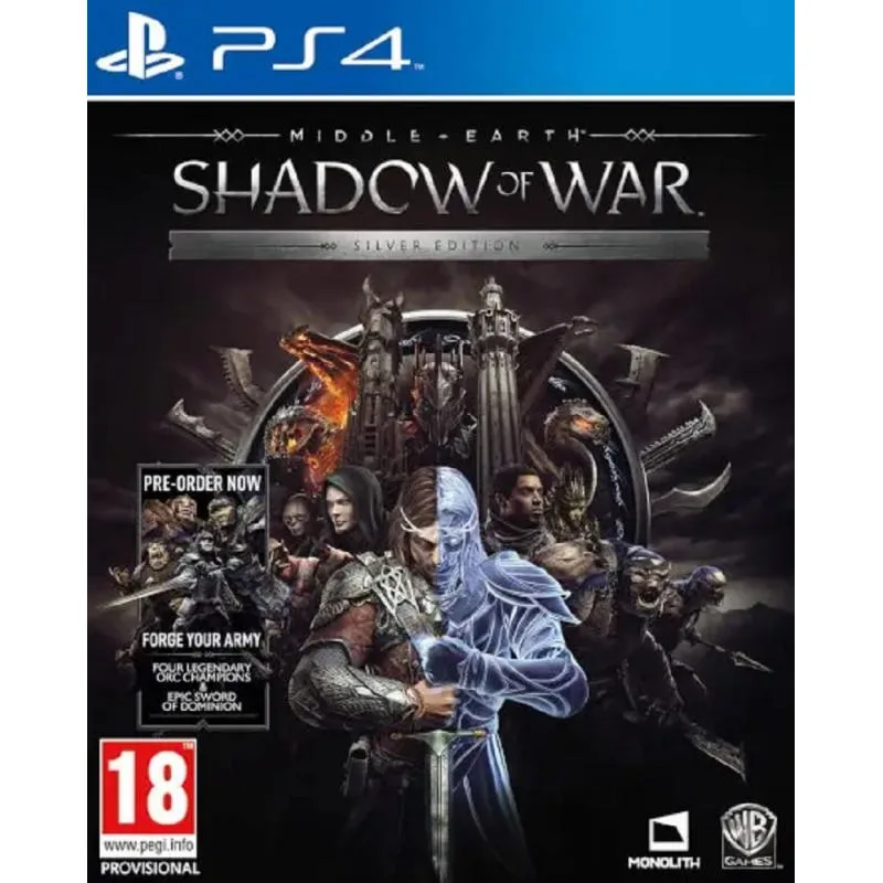 PS4中土世界：戰爭之影 白銀版 中英合版