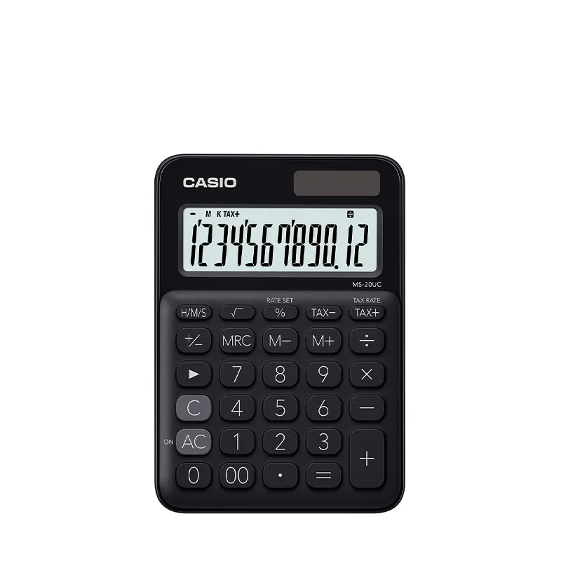 CASIO 迷你桌上型计算器(黑色) MS20UC/BK