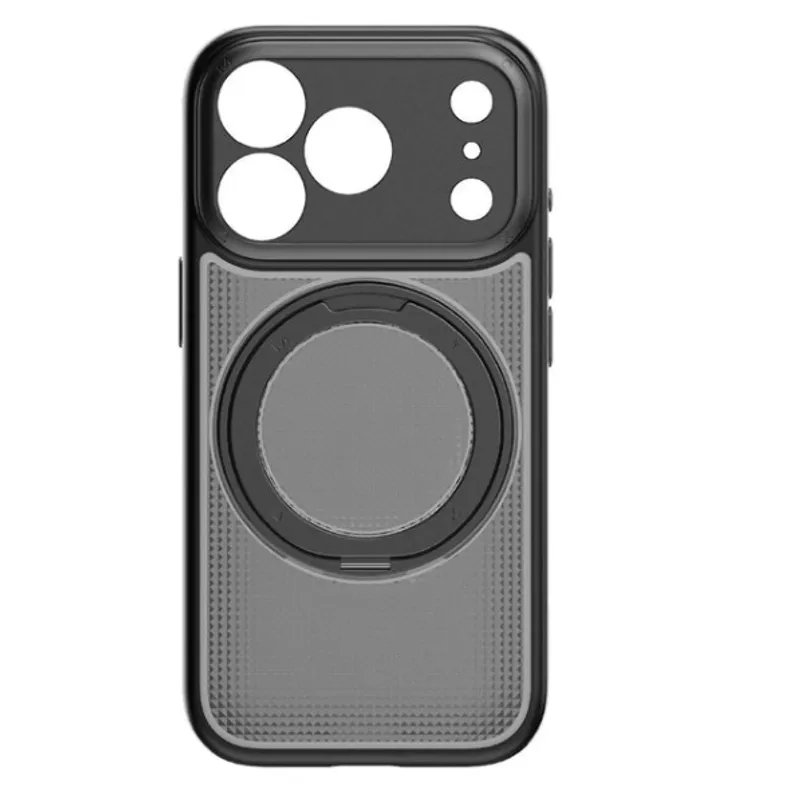 MOMAX iPhone 18 Pro SOMA Crystal Roller Case 磁吸保護殼 黑