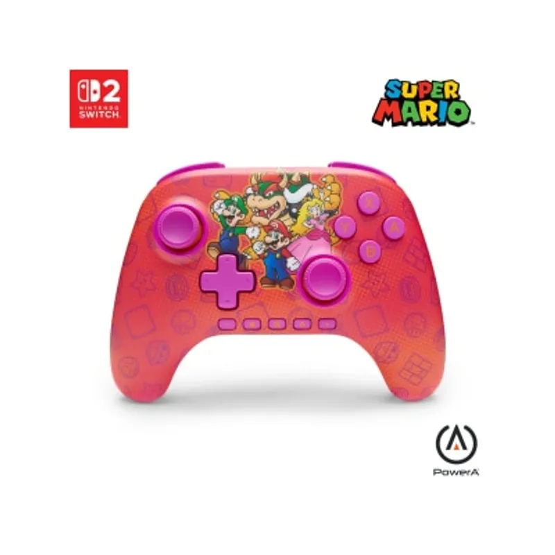 PowerA 任天堂 Switch 2 官方授權無線遊戲手掣 - 瑪利歐家族 (NSGP0548-01)