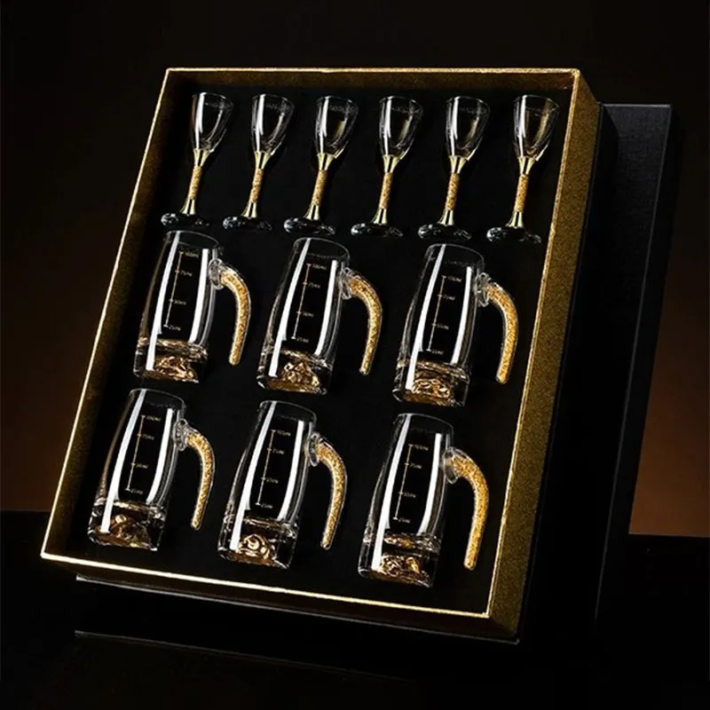 金箔高脚白酒杯礼盒