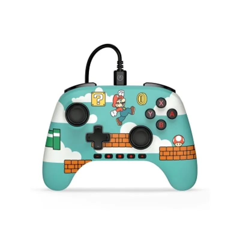 PowerA 任天堂 Switch 2 官方授權有線遊戲手掣 - 瑪利歐時間 (NSGP0527-01)