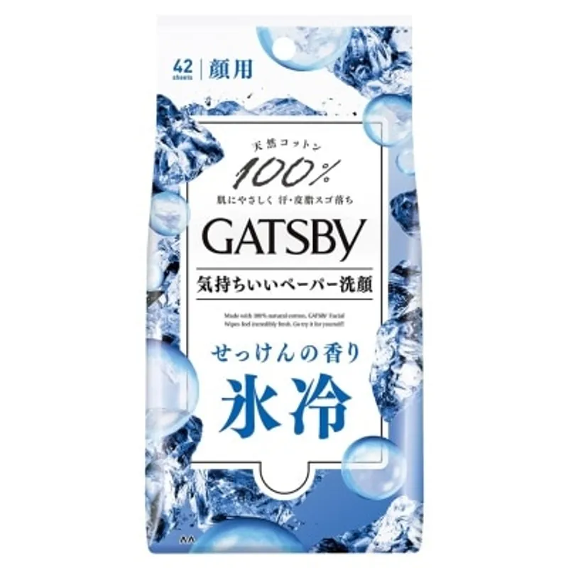 GATSBY 冰凍潔面紙巾(香皂味)[42片裝]