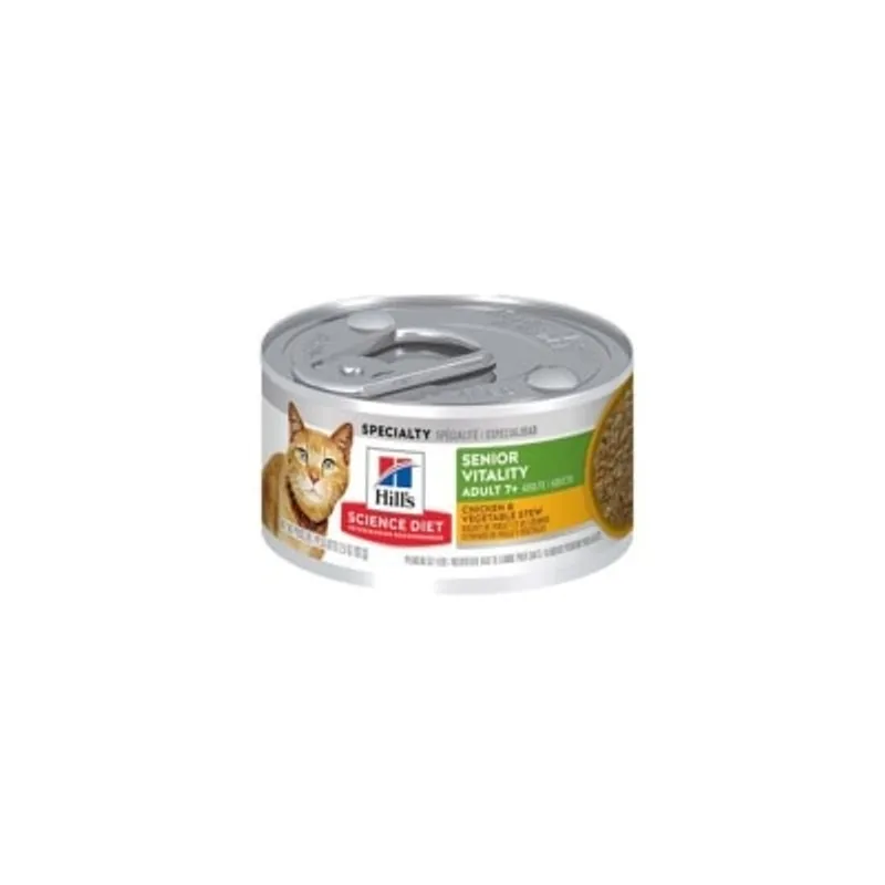 Hills 希爾思 Science Diet Adult 7+ 雞肉燉蔬菜配方貓罐頭 2.9oz/82g [10767]