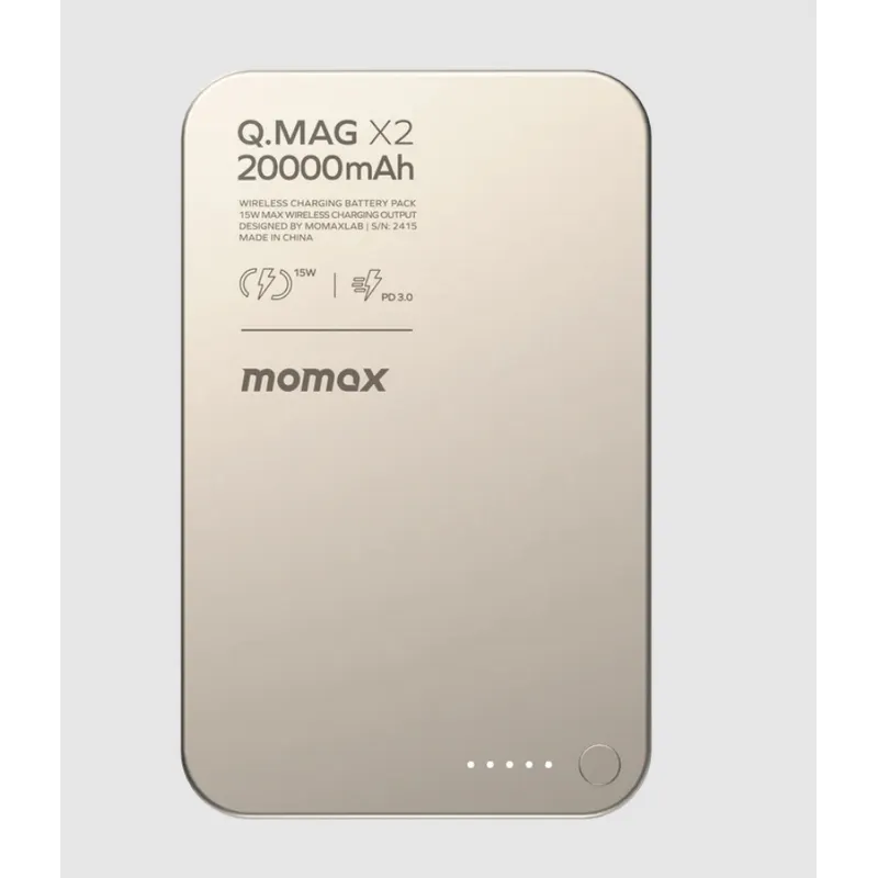 MOMAX Q.Mag X2 磁吸流動充電電源 20000mAh 鈦金