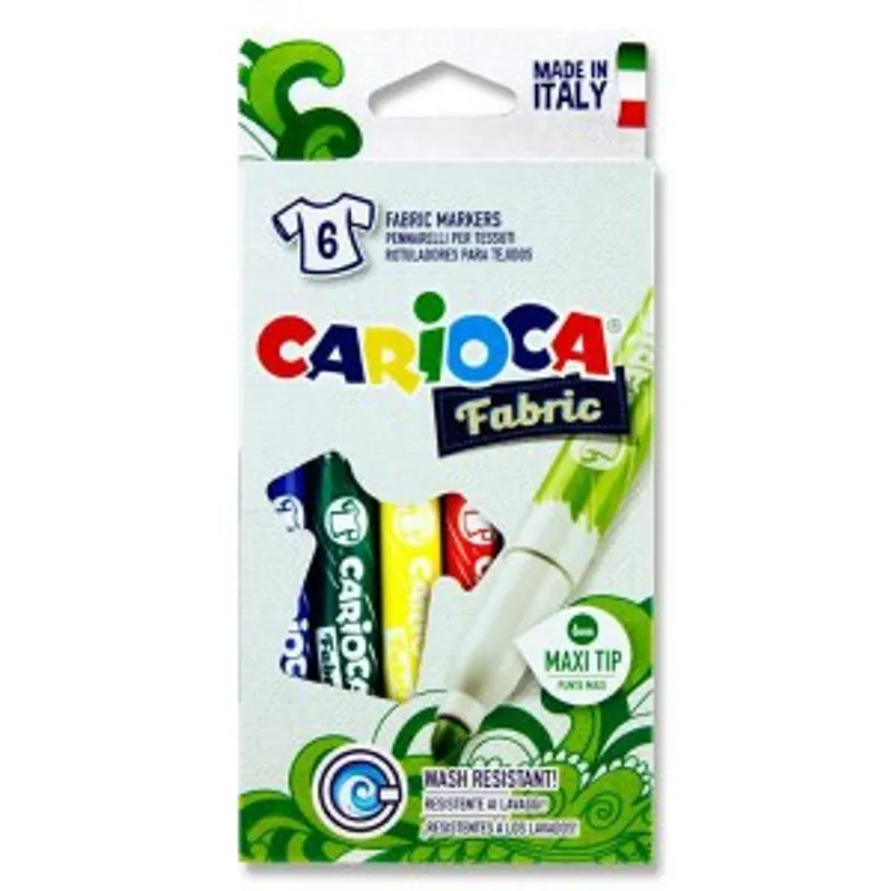 CARIOCA Fabric 繪布專用彩色水筆 6色