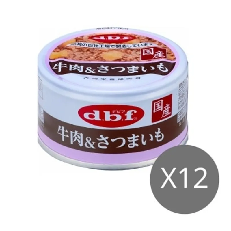 D.B.F [12罐優惠] 牛肉(加雞肉)& 甜薯 狗罐頭 (85g x12) - d.b.f