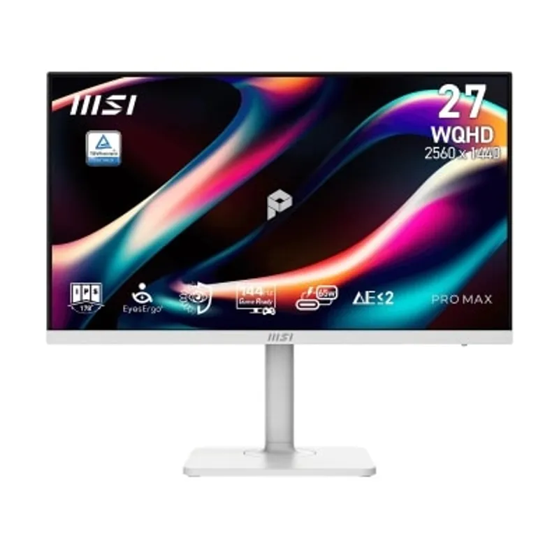 MSI 微星 MSI PRO MAX 271QPHW E14 電腦螢幕 (27"; 2560 X 1440; 144Hz; IPS)(MO-MPM27QW)