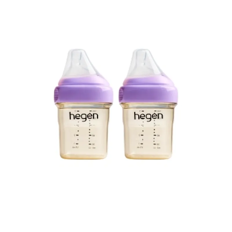 Hegen PCTO™ PPSU多功能寬口奶瓶 150ml / 5oz (2支裝) 紫色