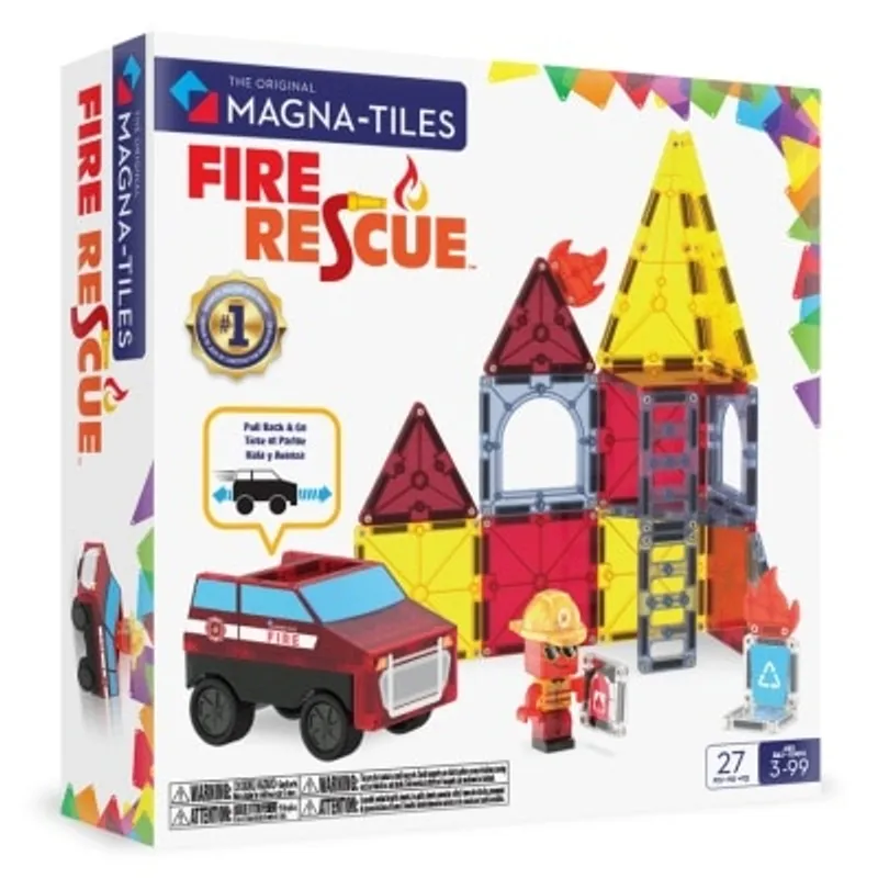 MAGNA-TILES 磁力片積木玩具 - 火警救援套裝 27 件組