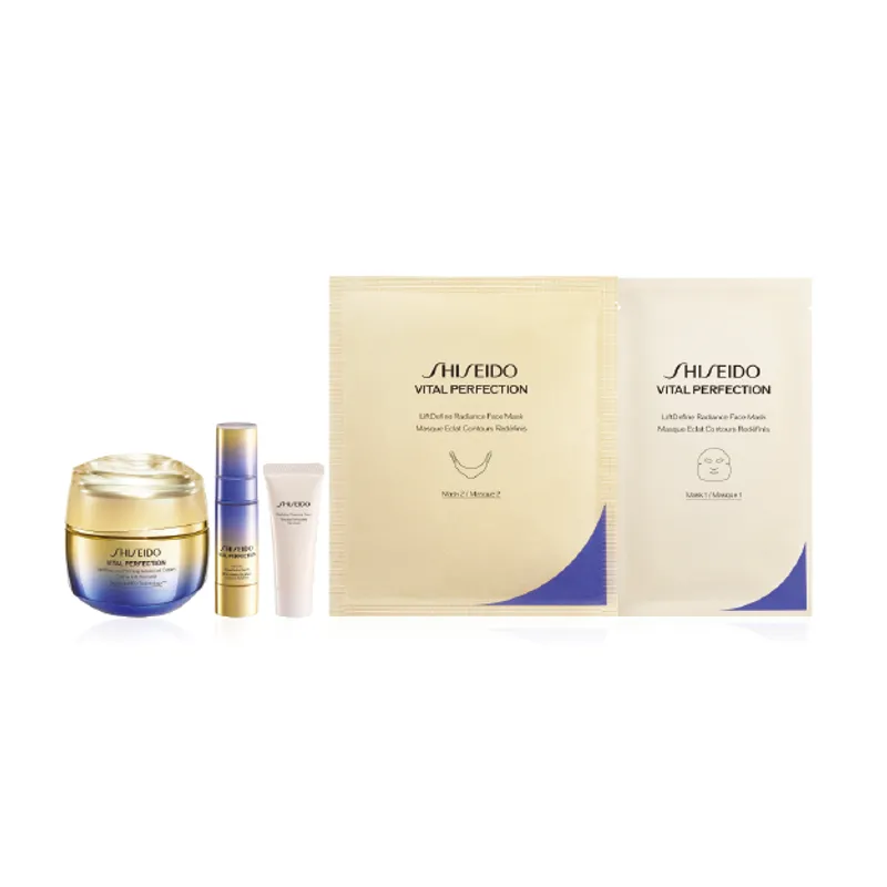 SHISEIDO VITAL PERFECTION极上红花紧致面霜组合