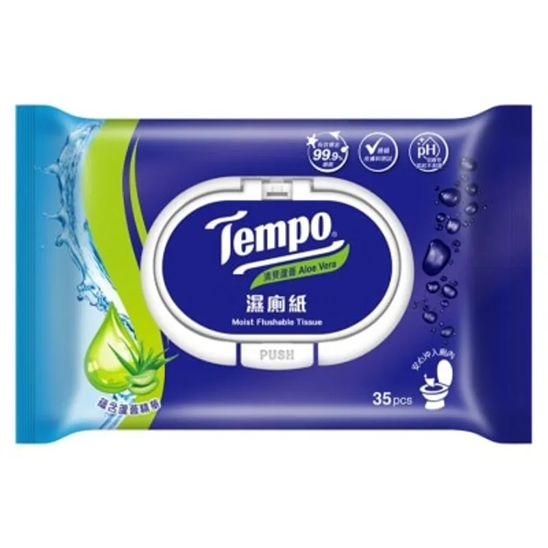 TEMPO得寶 得寶濕廁紙清爽蘆薈35片裝
