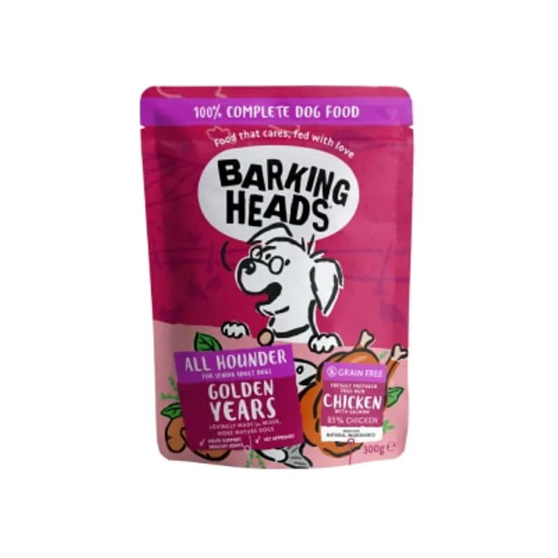 無穀物老犬主食濕包 (300g)- BARKING HEADS