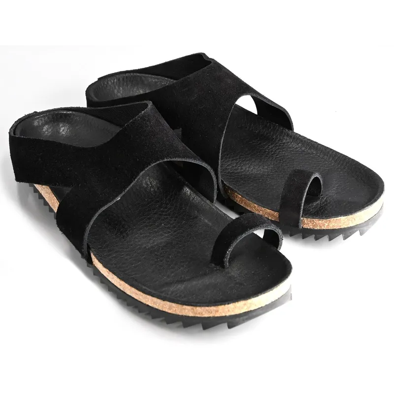 Pedro Garcia ARELIE BLACK CASTORO拖鞋