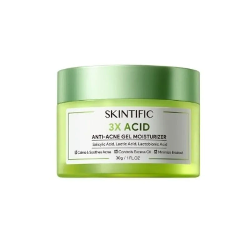 SKINTIFIC 三重酸淨膚控油保濕面霜30克