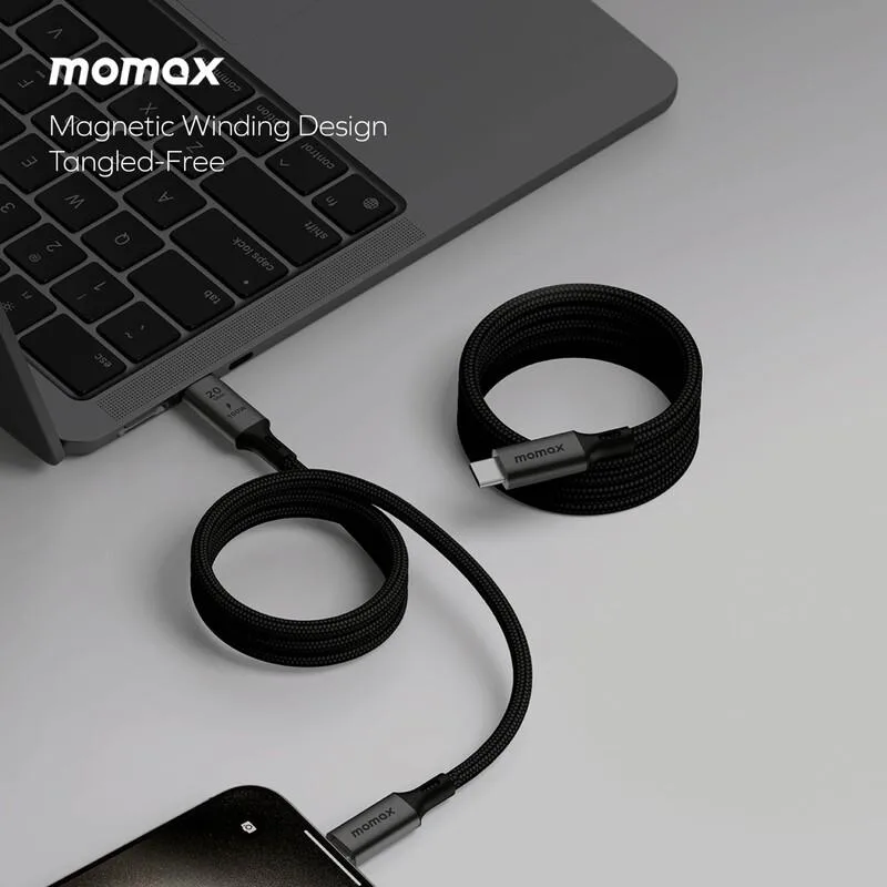 Momax Mag.Link 磁吸連接線 USB-C to USB-C USB 100W 3.2 Gen 2x2 (1M) DC51