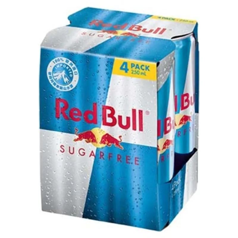 RED BULL 紅牛無糖能量飲品 250亳升(4 罐裝)