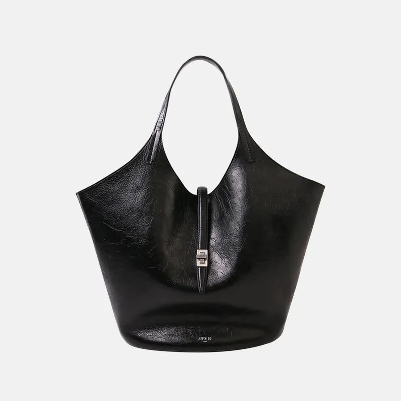 APEDE MOD Garden Bag Black Crinkled 黑色壓花花園包