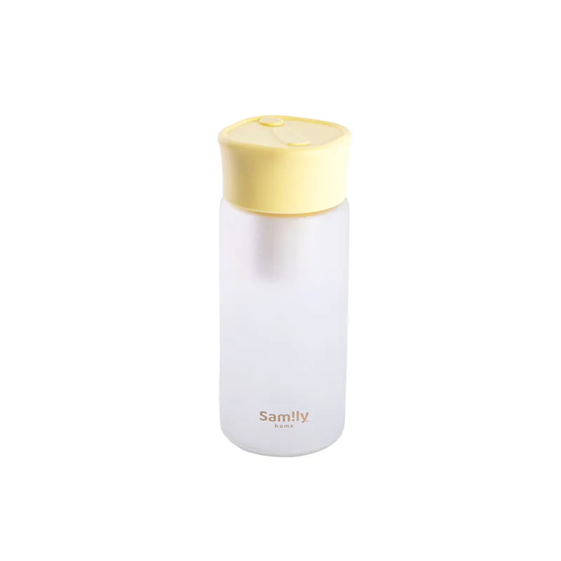 Samily 230ml 硅胶丝感涂层玻璃泡茶杯 - 粉黄