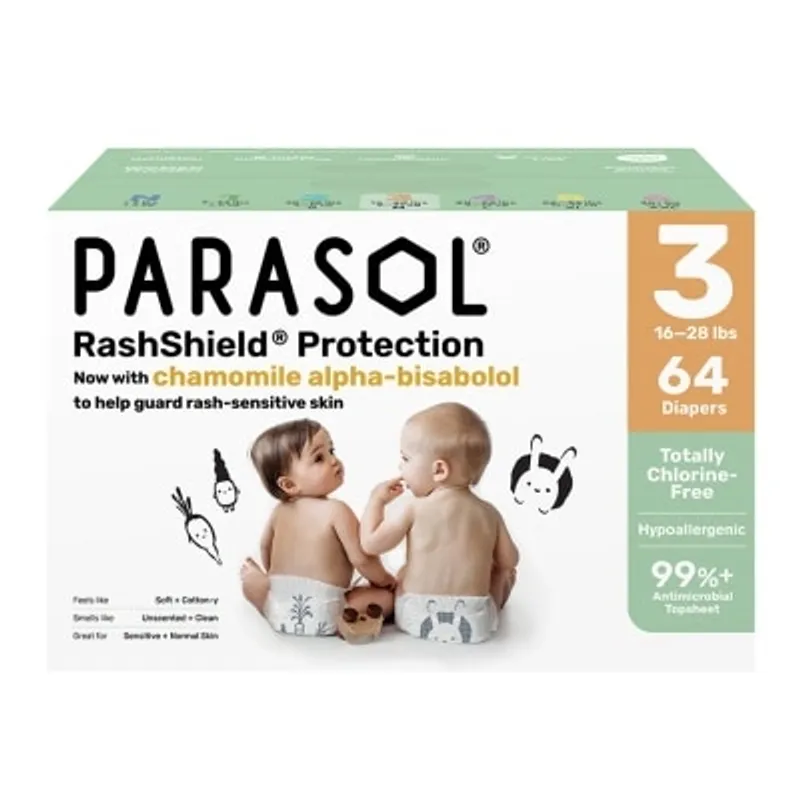 PARASOL 美國 Clear+Dry™ 超透氣水凝尿片 (3號/中碼, 64片)