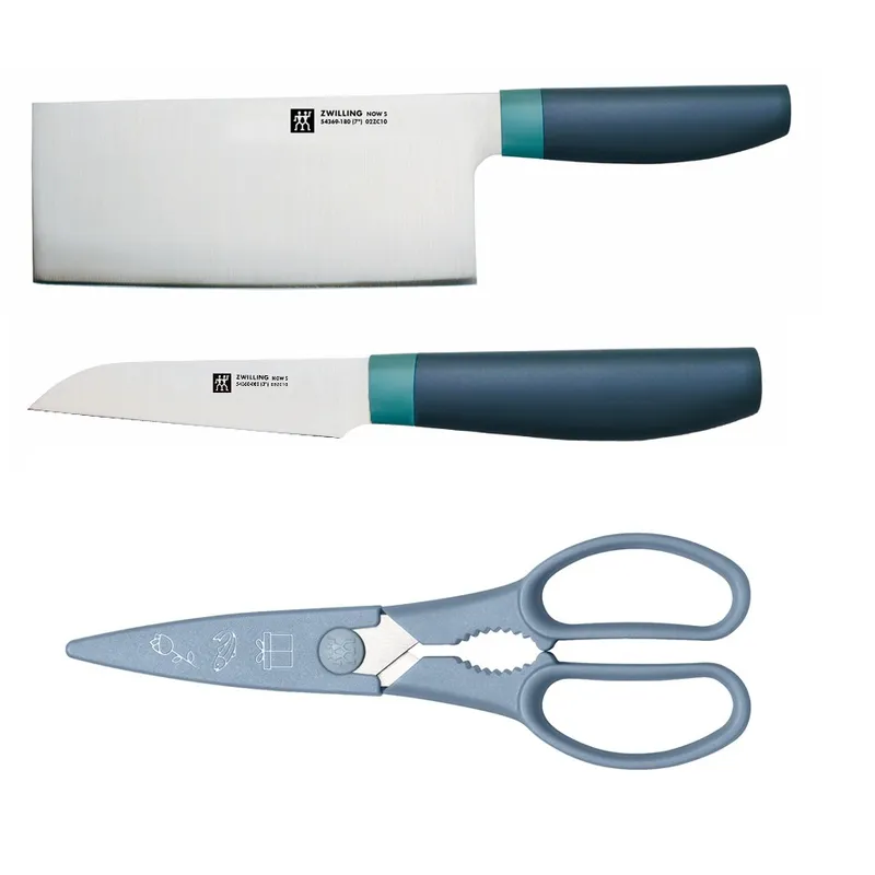 德国孖人牌 ZWILLING Now S 中式厨刀套装2件 蓝莓 德国孖人牌 ZWILLING Now 可拆除厨房剪 8" 海盐蓝