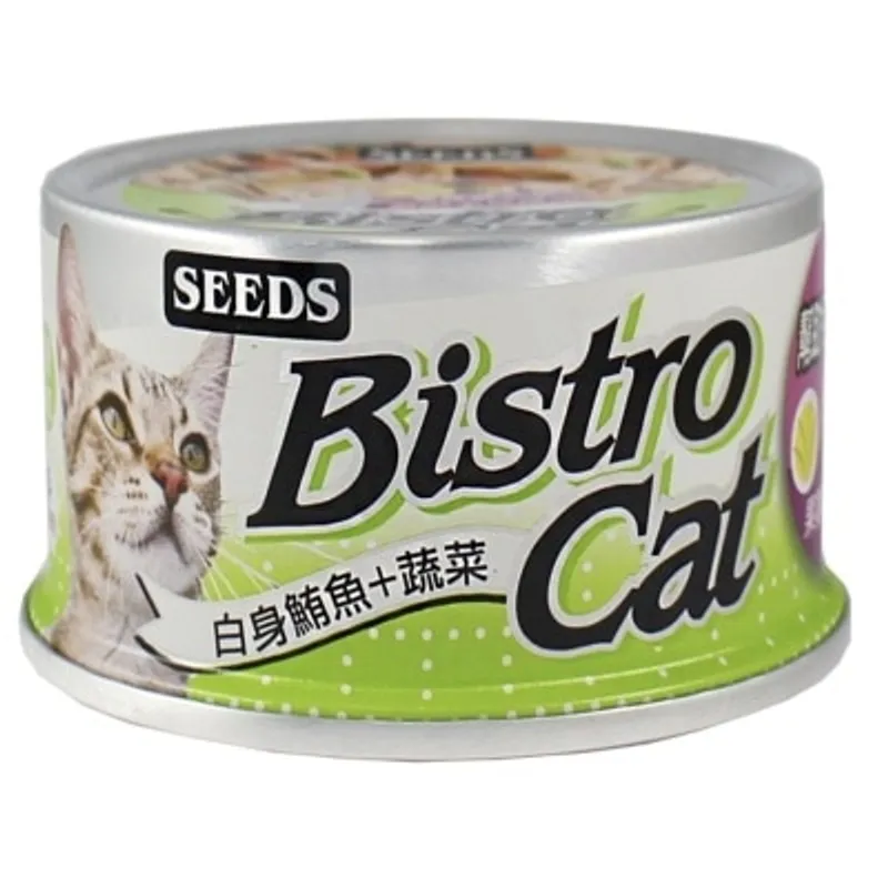 種子 [Bistro Cat] 白身鮪魚+蔬菜+果寡糖 (80g) 貓罐頭 820475