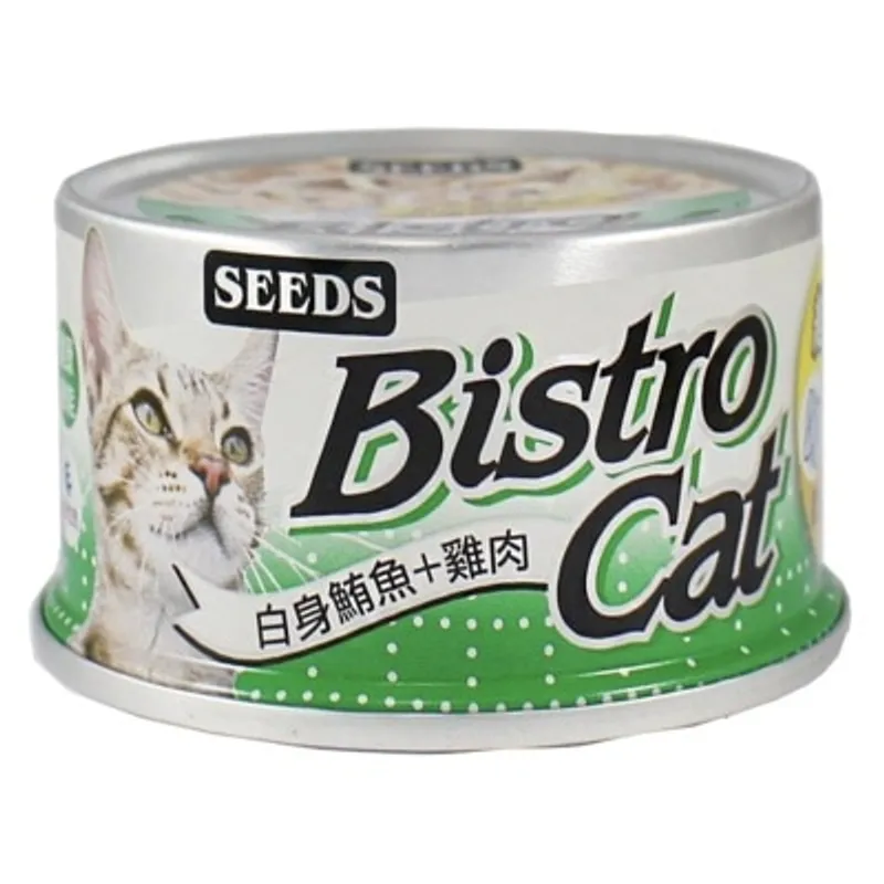 種子 [Bistro Cat] 白身鮪魚+雞肉+膽鹼 (80g) 貓罐頭 820444