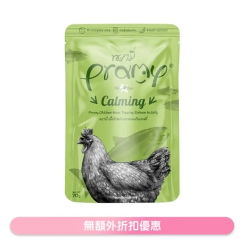 PRAMY 三文魚 + 鮮嫩雞肉 成貓 啫喱功能性濕包 - 穩定情緒配方 (70g) 044478