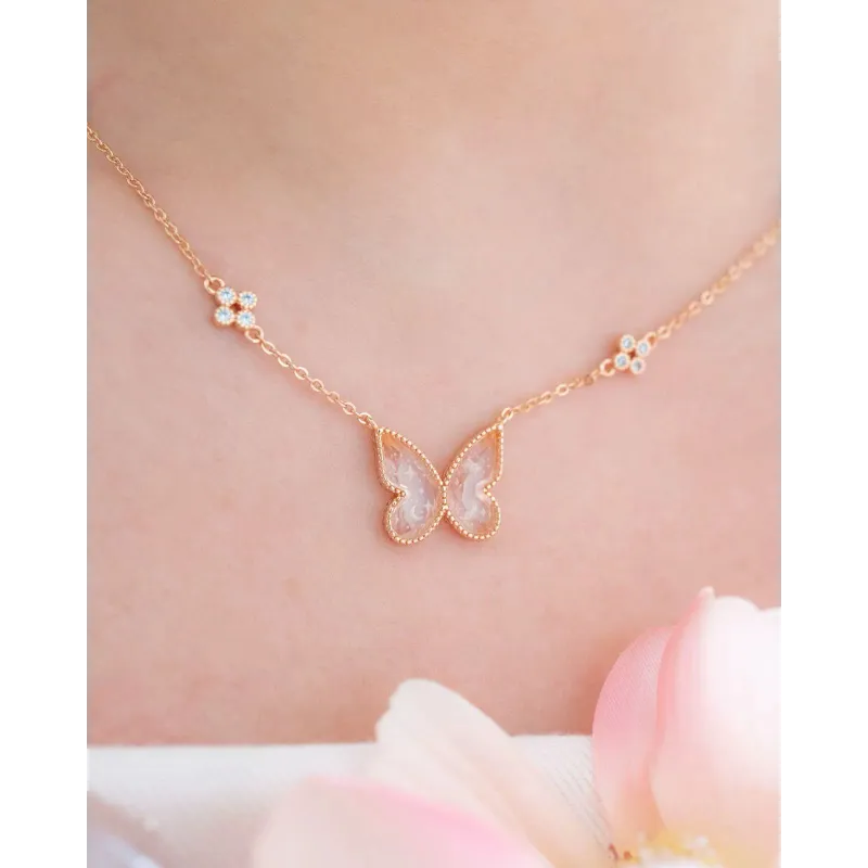 Butterfly Garden Gold Necklace