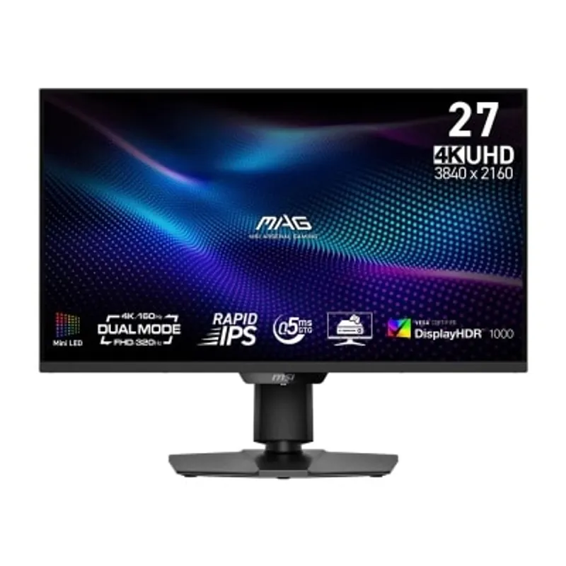 MSI 微星 MSI MAG 274UPDF E16M 電競螢幕 (27"; 3840 X 2160; FHD 320Hz; 4K 160Hz; Rapid IPS)(MO-MA27UDM)
