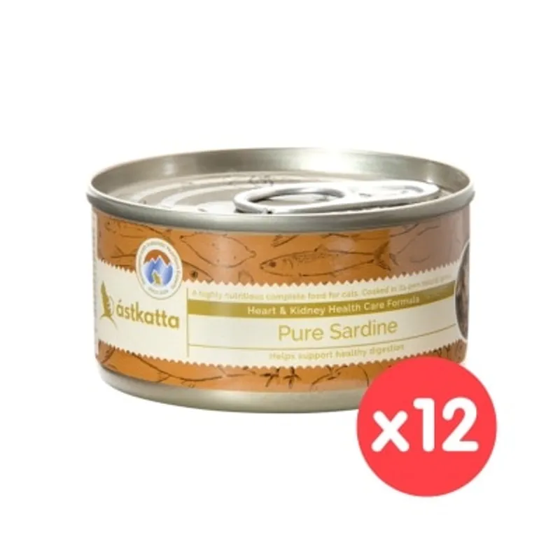 ASTKATTA [12罐]Astkatta 沙丁魚 (強健心臟) 全貓主食罐頭 (170g x12) 361321
