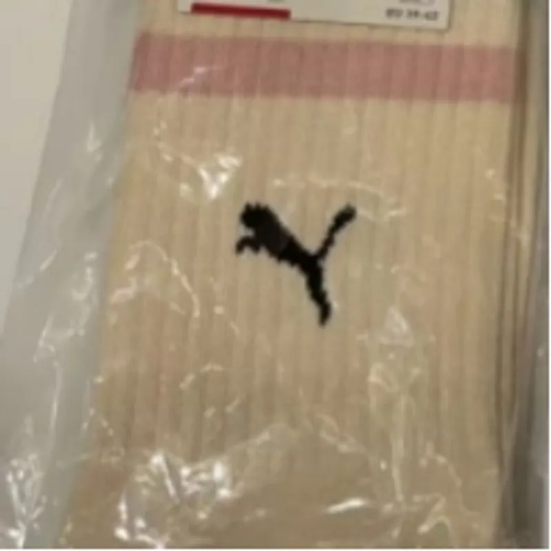 PUMA 袜子 米色/粉绿色 39-42