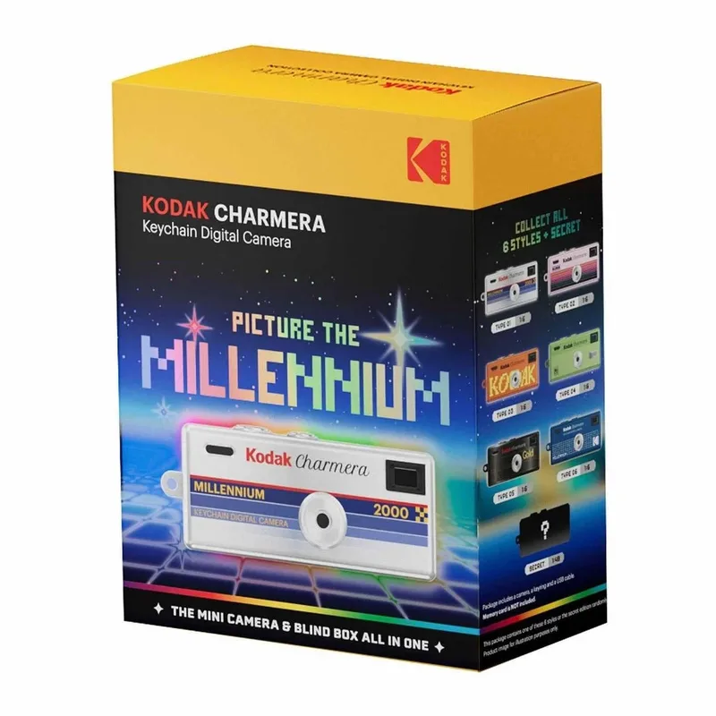 Kodak 盲盒手辦 - Charmera 數碼相機鎖匙扣千禧版系列