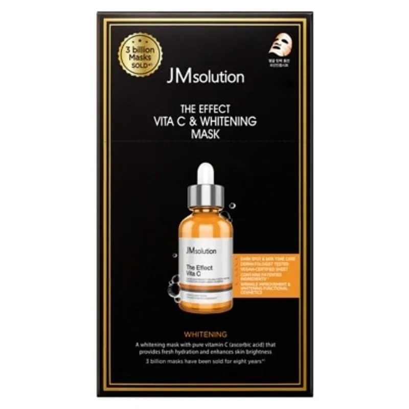 JM SOLUTION THE EFFECT 維他命C美白面膜10片