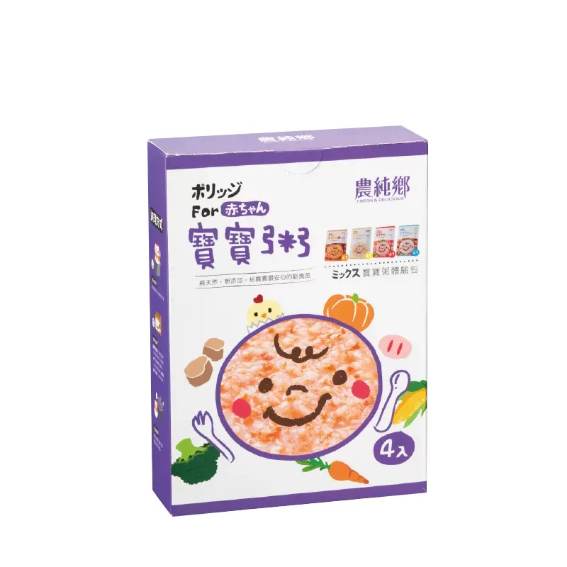 农纯乡 - 宝宝粥体验包 150克 x 4入 南瓜 猪猪 原淬 贝贝