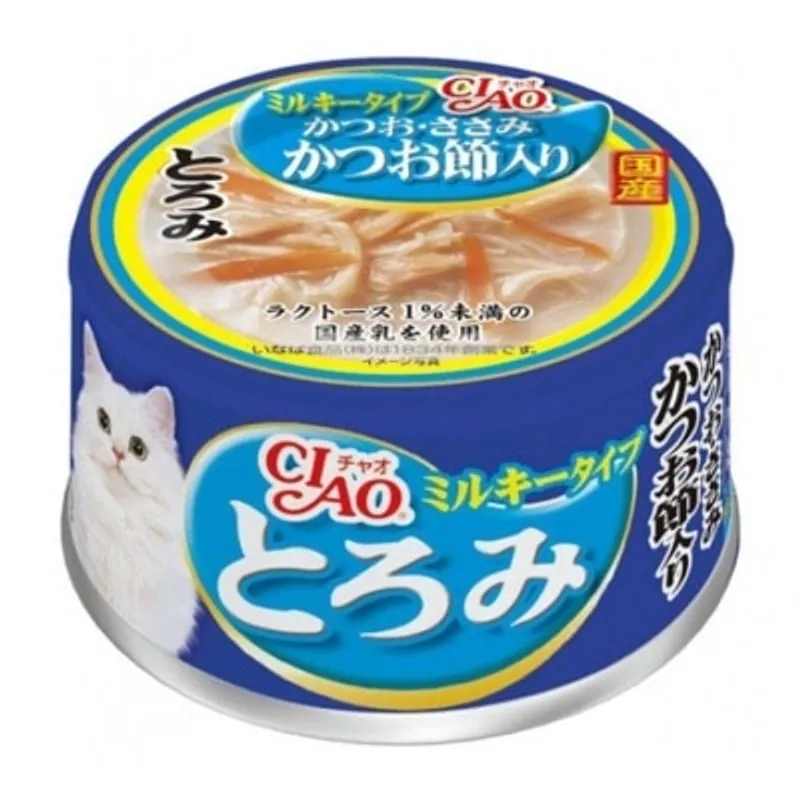 INABA 白湯系列 鰹魚 雞肉 木魚片 (80g) 貓罐頭 A-113