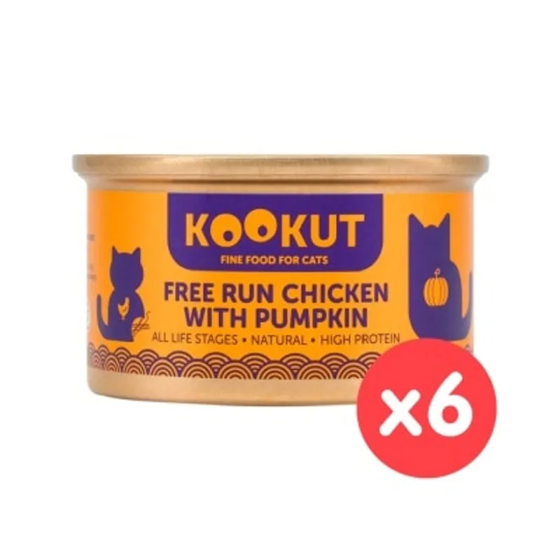 KOOKUT [6罐裝] 放養雞南瓜 (70g x6) 貓罐頭 010436