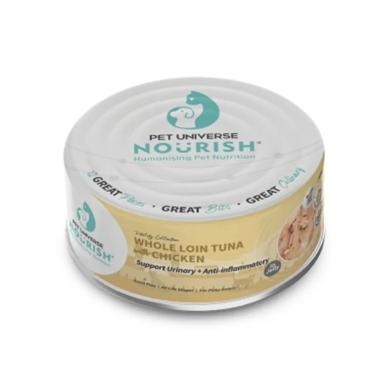PETUNIVERSENOURISH 活力 吞拿魚 + 雞肉（啫喱）- 抗炎尿道配方（70g）貓罐 080619