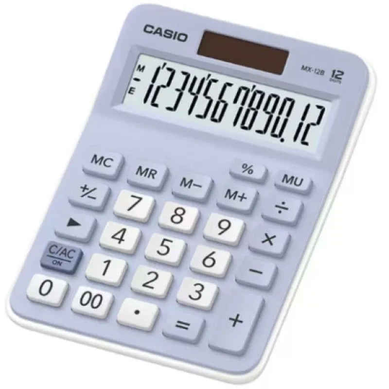 CASIO 迷你桌上型計算機(淺藍色) MX12B/LB